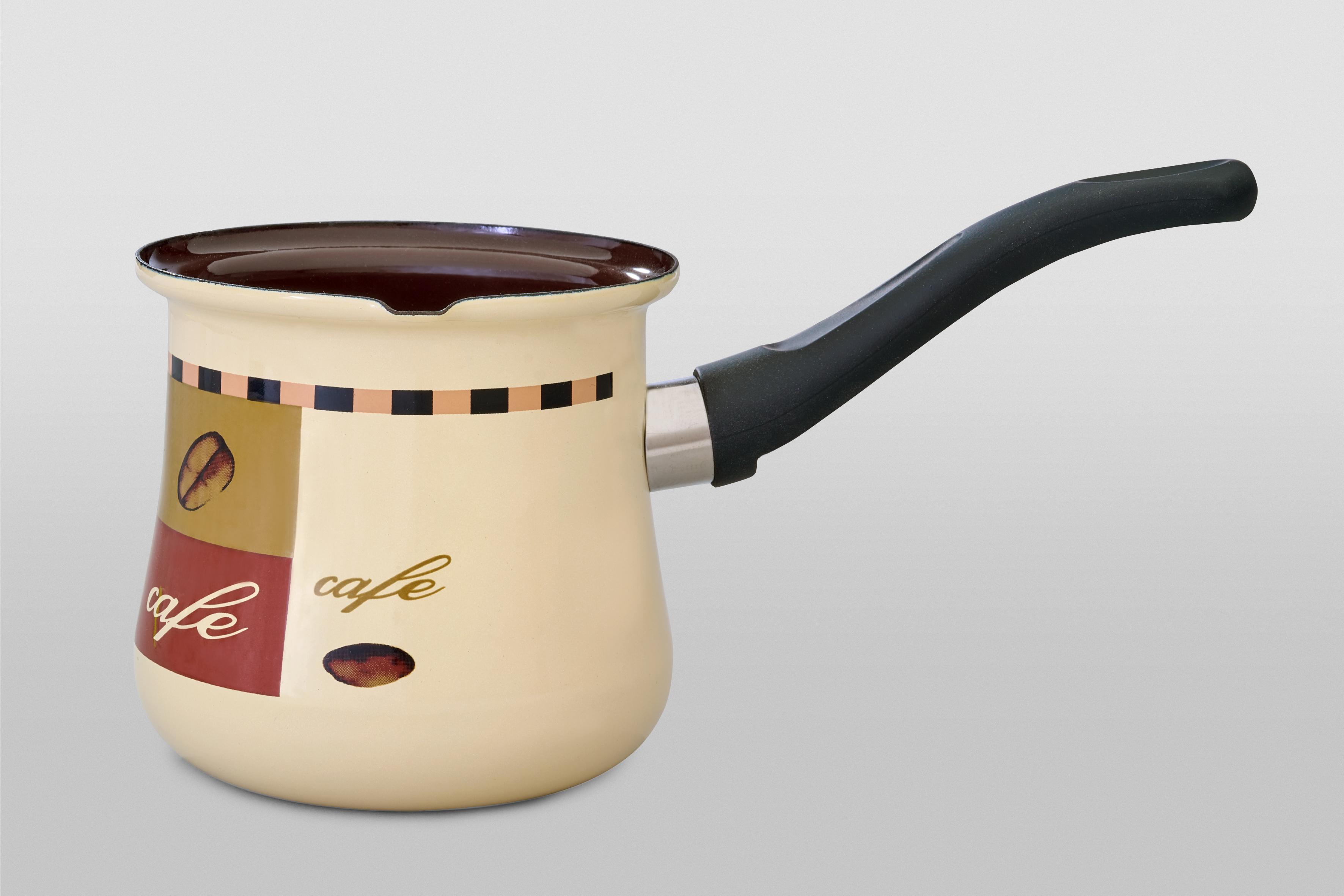 Турка эмалированная с бакелитовой ручкой на 4 чашки 0.4 л