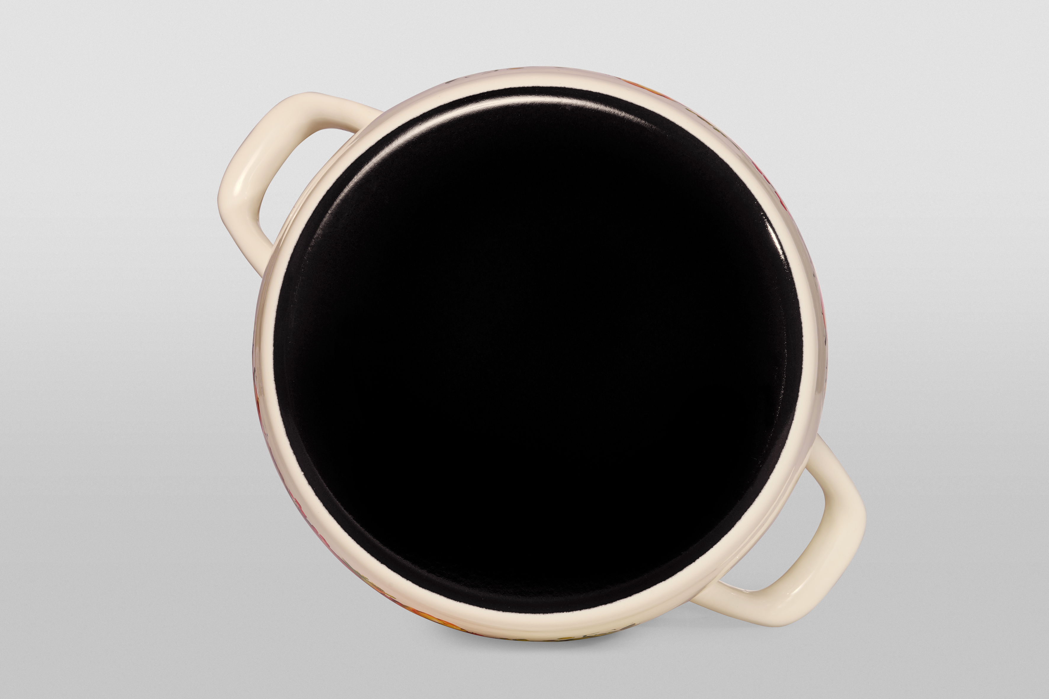 Кастрюля глубокая эмалированная со стеклянной крышкой, 3.3 л